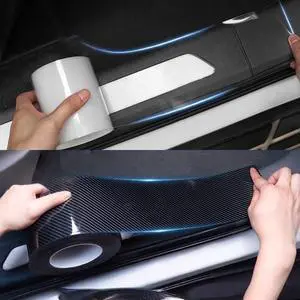 Car Door Edge Guards Door Sill Protector Anti-Scratch Anti-Collision Car Anti Scratch Plate Protective Strip Rear Bumper,Suitable for Most car Accessories (Carbon Fiber Pattern, 3.94in*33ft) Car Door Edge Guards Door Sill Protector Anti-Scratch Anti-Collision Car Anti Scratch Plate Protective Strip Rear Bumper,Suitable for Most car Accessories (Carbon Fiber Pattern, 3.94in*33ft)