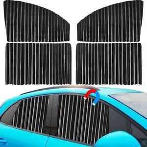 Car Window Shades 4pcs - Side Window Sun Shades, Silky UV Protection Privacy Baby Suction Magnetic (Black-Opaque, Front&Back 4pcs) Car Window Shades 4pcs - Side Window Sun Shades, Silky UV Protection Privacy Baby Suction Magnetic (Black-Opaque, Front&Back 4pcs)