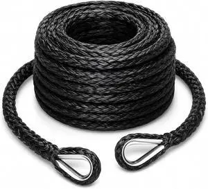 3/8 Inch x 92 Feet Synthetic Winch Rope Extension 26,500 Lbs for Off Road Vehicle ATV UTV SUV Black 3/8 Inch x 92 Feet Synthetic Winch Rope Extension 26,500 Lbs for Off Road Vehicle ATV UTV SUV Black