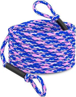 60FT 6K Boat Tow Rope for Tubing, 1-6 Riders Heavy Duty Floating Tube Tow Rope, Pull Rope for Towable Tubes & Water Sports 60FT 6K Boat Tow Rope for Tubing, 1-6 Riders Heavy Duty Floating Tube Tow Rope, Pull Rope for Towable Tubes & Water Sports