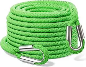 Synthetic Winch Rope Extension - 3/8" x 50ft 27000 lbs Heavy Duty Extension Winch Line Cable Replacement for ATV UTV Off Road Vehicle Jeep Truck - Green Synthetic Winch Rope Extension - 3/8" x 50ft 27000 lbs Heavy Duty Extension Winch Line Cable Replacement for ATV UTV Off Road Vehicle Jeep Truck - Green