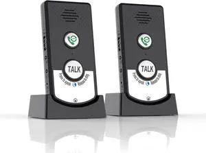 Intercoms Wireless for Home, Long Range Wireless Intercom System for Room to Room Communication, 2 Way Voice Intercom for Elderly, Seniors, and Kids (Shadow Black) Intercoms Wireless for Home, Long Range Wireless Intercom System for Room to Room Communication, 2 Way Voice Intercom for Elderly, Seniors, and Kids (Shadow Black)