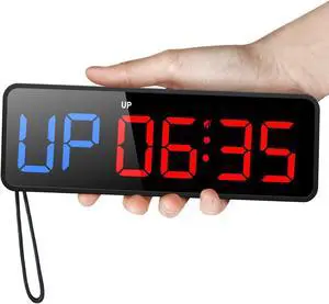 Portable Gym Timer Clock: Fitness Digital Clock with Strong Magnet - Remote Control for Fitness Enthusiasts - Powerful Battery for Home Gym Garage Boxing Portable Gym Timer Clock: Fitness Digital Clock with Strong Magnet - Remote Control for Fitness Enthusiasts - Powerful Battery for Home Gym Garage Boxing