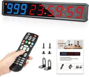 LED Countdown Clock, 999 Days, 23 Hours, 59 Minutes, 59 Seconds, Event Countdown Clock/Factory Accepts Your Exclusive Customization (2.1 inches 3 Blue+6 red) LED Countdown Clock, 999 Days, 23 Hours, 59 Minutes, 59 Seconds, Event Countdown Clock/Factory Accepts Your Exclusive Customization (2.1 inches 3 Blue+6 red)