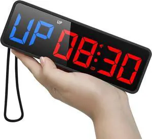 Small Portable Gym Timer Clock, Strong Magnet, Workout Interval Timer with Powerful Battery, Stopwatch, Remote Control, Adjustable Brightness, Fitness Digital Timer for Home/Garage/Boxing Small Portable Gym Timer Clock, Strong Magnet, Workout Interval Timer with Powerful Battery, Stopwatch, Remote Control, Adjustable Brightness, Fitness Digital Timer for Home/Garage/Boxing