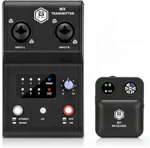 Wireless in-Ear Monitor System 2.4GHz Stereo Transmitter & Bodypack Receiver for Studio, Band Rehearsal, Live Performance Wireless in-Ear Monitor System 2.4GHz Stereo Transmitter & Bodypack Receiver for Studio, Band Rehearsal, Live Performance