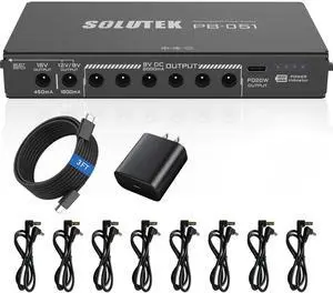 Rechargeable Guitar Pedal Power Supply | 12800 High-Current 2000mA 9V 12V 18V 5V for Pedal Board and More Devices | Compact Convenient Quiet Powerful Model PB-051 Rechargeable Guitar Pedal Power Supply | 12800 High-Current 2000mA 9V 12V 18V 5V for Pedal Board and More Devices | Compact Convenient Quiet Powerful Model PB-051