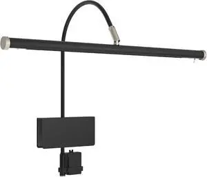 19" LED Grand Piano Light in Black with Satin Nickel Accents with Dimmer Clip 19" LED Grand Piano Light in Black with Satin Nickel Accents with Dimmer Clip