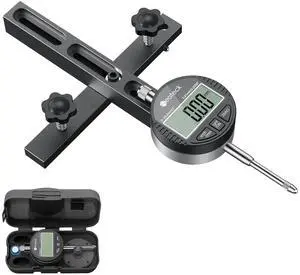 0-1'' Digital Dial Indicator Table Saw Gauge Suitable for Table Saws with a Groove Width of 3/4" (19mm) or More for Aligning and Calibrating Work,Shop Machinery,Band Saw and Drill Press-Black 0-1'' Digital Dial Indicator Table Saw Gauge Suitable for Table Saws with a Groove Width of 3/4" (19mm) or More for Aligning and Calibrating Work,Shop Machinery,Band Saw and Drill Press-Black