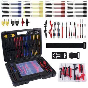 105PCS Multimeter Test Lead Kit with Hanging Loop Strap Magnetic Hanger for Fluke, Automotive Circuit Breakout Probe Kit, Banana Plug Leads & Large Alligator Clips 105PCS Multimeter Test Lead Kit with Hanging Loop Strap Magnetic Hanger for Fluke, Automotive Circuit Breakout Probe Kit, Banana Plug Leads & Large Alligator Clips