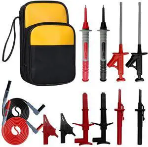 13 in 1 Professional Electrical Test Leads Multimeter Test Leads Set with Soft Tool Carrying Case Alligator Clips Test Hook Test Probes Lead for Digital Electrical Multimeter Testing 13 in 1 Professional Electrical Test Leads Multimeter Test Leads Set with Soft Tool Carrying Case Alligator Clips Test Hook Test Probes Lead for Digital Electrical Multimeter Testing