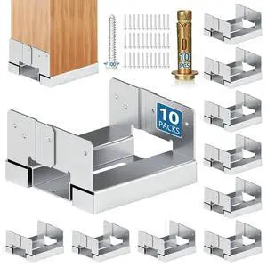 6x6 Galvanized Post Base for Concrete, 10 Pack Post Deck Base Anchor for 5.5x5.5 Wood, Post Base Holder with 1" Standoff for Deck Gazebo, Pergola, Porch, Includes 10 Fastener & 100 Screws 6x6 Galvanized Post Base for Concrete, 10 Pack Post Deck Base Anchor for 5.5x5.5 Wood, Post Base Holder with 1" Standoff for Deck Gazebo, Pergola, Porch, Includes 10 Fastener & 100 Screws