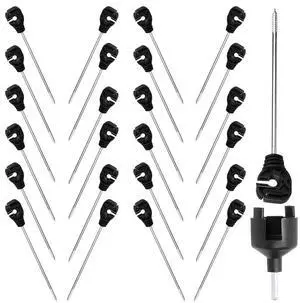 Electric Fencing Premium Stand Off/Long Arm Multi Purpose Insulator for Polywire/Polytape/Rope/Wire PK25 Electric Fencing Premium Stand Off/Long Arm Multi Purpose Insulator for Polywire/Polytape/Rope/Wire PK25