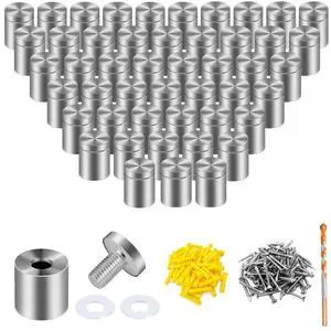 48 Pcs 1" X 1" Standoff Screws for Acrylic,Stainless Steel Standoff Screws,Wall Sign Standoff Mounting Hardware Advertising Glass Standoff Nail 48 Pcs 1" X 1" Standoff Screws for Acrylic,Stainless Steel Standoff Screws,Wall Sign Standoff Mounting Hardware Advertising Glass Standoff Nail