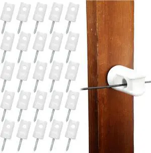 25 Pack Ceramic Electric Fence Insulator Heavy Duty Ceramic Porcelain Lag Screw Insulator for Wooden Post Electrical Wire Ground Fencing Agricultural and Ranchers Supplies 25 Pack Ceramic Electric Fence Insulator Heavy Duty Ceramic Porcelain Lag Screw Insulator for Wooden Post Electrical Wire Ground Fencing Agricultural and Ranchers Supplies