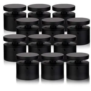 Glass Railing Standoff - 12 Pack Marine Grade SS316 Innovative Matte Black Standoffs for Balcony Stair Railing Modern Design Clamp Comes with Mounting Wrench Glass Railing Standoff - 12 Pack Marine Grade SS316 Innovative Matte Black Standoffs for Balcony Stair Railing Modern Design Clamp Comes with Mounting Wrench