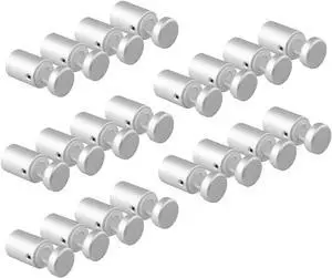 Side Clamp Standoffs 3/4" x 1" Solid Aluminum, Edge Grip Sign Standoff for Glass, Burglarproof, Hardware for Acrylic, PVC, Glass Panel With 2 Pcs Spacers Side Clamp Standoffs 3/4" x 1" Solid Aluminum, Edge Grip Sign Standoff for Glass, Burglarproof, Hardware for Acrylic, PVC, Glass Panel With 2 Pcs Spacers