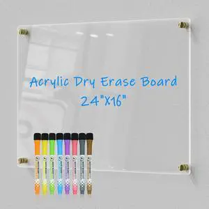 Clear Acrylic Dry-Erase Board 24x16 Clear Acrylic Dry-Erase Board 24x16