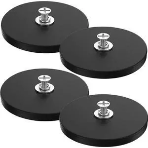 4Pack Rubber Coated Mounting Magnets, 120LBS Bolt on Magnets with M4 Threaded Studs and Nuts, Strong Flag Neodymium Magnet Mount Base with Rubber Coating Non-Slip, Anti-Scratch 4Pack Rubber Coated Mounting Magnets, 120LBS Bolt on Magnets with M4 Threaded Studs and Nuts, Strong Flag Neodymium Magnet Mount Base with Rubber Coating Non-Slip, Anti-Scratch