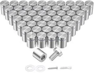 50 Pcs 3/4 x 3/4 Inch Stainless Steel Standoff Screws, Standoff Wall Mounts, Stand Off Mounting Hardware Advertising for Acrylic Sign Holder, Silver 50 Pcs 3/4 x 3/4 Inch Stainless Steel Standoff Screws, Standoff Wall Mounts, Stand Off Mounting Hardware Advertising for Acrylic Sign Holder, Silver