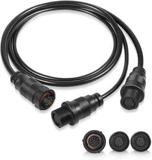 14 M ID SIDB Y Splitter Cable 720111-1 for Humminbird SOLIX/APEX/XPLORE Fish Finders, Connects Side Imaging & 2D Transducers, Supports Airmar Transducer ID, 30-Inch Marine-Grade Y Splitter Cable 14 M ID SIDB Y Splitter Cable 720111-1 for Humminbird SOLIX/APEX/XPLORE Fish Finders, Connects Side Imaging & 2D Transducers, Supports Airmar Transducer ID, 30-Inch Marine-Grade Y Splitter Cable