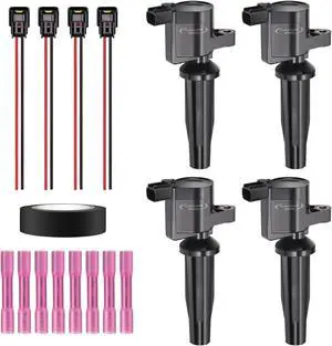 Set of 4 Ignition Coils & Pigtail Connector Wiring Harness Kit Compatible with Ford Escape Focus Mazda 3 Tribute Mercury Mariner 2.0L 2.3L Replacement for DG507 DG541 C1453 Set of 4 Ignition Coils & Pigtail Connector Wiring Harness Kit Compatible with Ford Escape Focus Mazda 3 Tribute Mercury Mariner 2.0L 2.3L Replacement for DG507 DG541 C1453