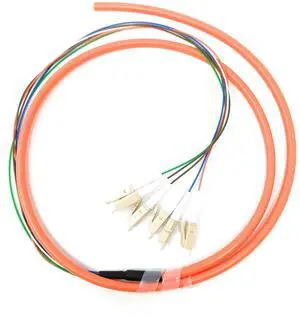 6 Strand Multimode OM1 62.5/125 LC-UPC Fiber Pigtail, 1 Meter for Splice 6 Strand Multimode OM1 62.5/125 LC-UPC Fiber Pigtail, 1 Meter for Splice