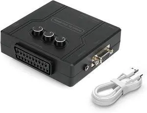 RGBS/VGA/SCART to Component Adapter - Supports R/G/B Single Channel Color Adjustment, Plug & Play Video Game Converter with No Lag, for Retro Game Console RGBS/VGA/SCART to Component Adapter - Supports R/G/B Single Channel Color Adjustment, Plug & Play Video Game Converter with No Lag, for Retro Game Console