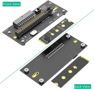M.2 M-Key 2242/2260/2280 to PCI-e 4.0 X16 with Oculink SFF-8612/8611 Extension Cable As External Graphics Card, PWR from ATX 24PIN M.2 M-Key 2242/2260/2280 to PCI-e 4.0 X16 with Oculink SFF-8612/8611 Extension Cable As External Graphics Card, PWR from ATX 24PIN