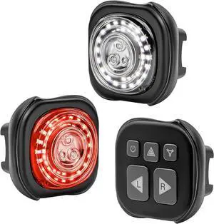 Smart Bike Light with Remote Controller - Sync Front & Rear LED Light Set, 5 Night & Daytime Mode Smart Bike Light with Remote Controller - Sync Front & Rear LED Light Set, 5 Night & Daytime Mode