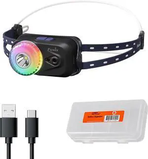 HL17R Camping Headlamp, 500 Lumen Ultralight USB Rechargeable Clip-On Flashlight, Waterproof Running Hiking with Red & Multicolor Light, Gesture Sensing, Lumentac Organizer (Black) HL17R Camping Headlamp, 500 Lumen Ultralight USB Rechargeable Clip-On Flashlight, Waterproof Running Hiking with Red & Multicolor Light, Gesture Sensing, Lumentac Organizer (Black)
