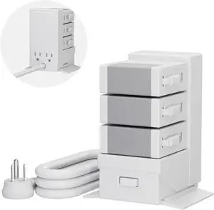 ModDock 3 Desktop Modular Charging Station for Nightstand, 120W Retractable Phone Charger Station with 3 Type-C Charger Blocks, 8-in-1 USB Charging Hub with 33.5in Cable for Multiple Devices, White ModDock 3 Desktop Modular Charging Station for Nightstand, 120W Retractable Phone Charger Station with 3 Type-C Charger Blocks, 8-in-1 USB Charging Hub with 33.5in Cable for Multiple Devices, White