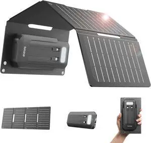 2-in-1 Solar Charger Power Bank, 15W Portable Solar Panel 2-in-1 Solar Charger Power Bank, 15W Portable Solar Panel