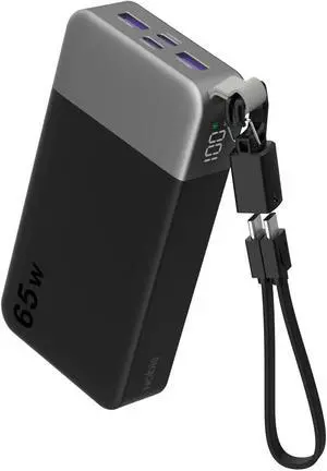 Portable Charger 20000mAh 65W Power Bank w/Detachable Cable Portable Charger 20000mAh 65W Power Bank w/Detachable Cable