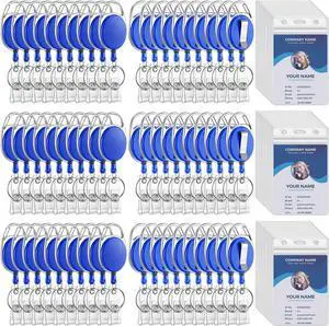 60 Pack Retractable Badge Holder Reels,Vertical,Blue 60 Pack Retractable Badge Holder Reels,Vertical,Blue