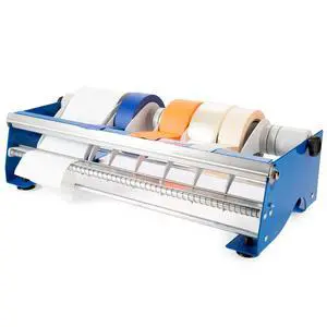 18" Manual Label and Tape Dispenser, 2" and Up Core Size, Adjustable Roll Width - Tabletop & Wall-Mounted Multi Roll Holder - Industrial Grade Steel Construction 18" Manual Label and Tape Dispenser, 2" and Up Core Size, Adjustable Roll Width - Tabletop & Wall-Mounted Multi Roll Holder - Industrial Grade Steel Construction