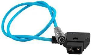 20" D-Tap Power Cable for Blackmagic Pocket 4K/6K/G2/Pro/FF Cinema Camera | D-Tap to 2-Pin LEMO Cable Power Your BMPCC 4K/6K Using an External Battery with a D-Tap Port | Blue 20" D-Tap Power Cable for Blackmagic Pocket 4K/6K/G2/Pro/FF Cinema Camera | D-Tap to 2-Pin LEMO Cable Power Your BMPCC 4K/6K Using an External Battery with a D-Tap Port | Blue