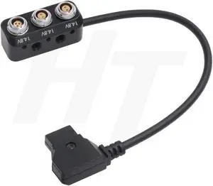 D-tap Male to 2 x 0B 2-pin 1 x Fischer RS 3 Pin Female Power Splitter Cable Box for V-Mount Battery ARRI RED Teradek D-tap Male to 2 x 0B 2-pin 1 x Fischer RS 3 Pin Female Power Splitter Cable Box for V-Mount Battery ARRI RED Teradek