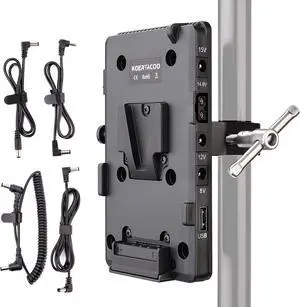 V-Mount Lock Battery Plate Adapter with Super Clamp. V-Mount Lock Battery Plate Adapter with Super Clamp.