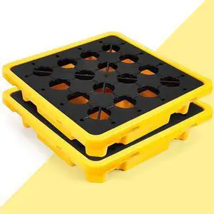 Spill Containment Platform with Drain Anti Slip Large Plastic Containment Tray Leakproof Detachable for Industrial Uses(2 Pcs,26.4 x 26.4 x 6 Inches) Spill Containment Platform with Drain Anti Slip Large Plastic Containment Tray Leakproof Detachable for Industrial Uses(2 Pcs,26.4 x 26.4 x 6 Inches)