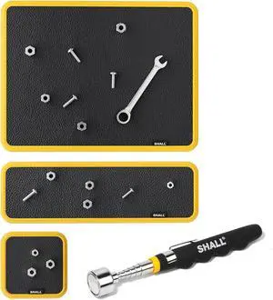 3-Piece Magnetic Tool Parts Mat and Telescoping Magnetic Pickup Tool, Flexible Magnetic Tool Holder Pad W/ 83 Built-In-Magnets & 25LBS Pull Force Extendable Magnet for Mechanic Wrench Screw Bolt 3-Piece Magnetic Tool Parts Mat and Telescoping Magnetic Pickup Tool, Flexible Magnetic Tool Holder Pad W/ 83 Built-In-Magnets & 25LBS Pull Force Extendable Magnet for Mechanic Wrench Screw Bolt