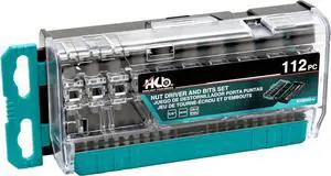 112-Piece Magnetic Nut Driver & Bit Set KKM002-U, Phillips Pozi Slotted Hex Star Square Spline Tri-Wing Torq Clutch Bits, Magnetic Holder, Socket Adapter, Screwdriver Handle, Case, Made in Taiwan 112-Piece Magnetic Nut Driver & Bit Set KKM002-U, Phillips Pozi Slotted Hex Star Square Spline Tri-Wing Torq Clutch Bits, Magnetic Holder, Socket Adapter, Screwdriver Handle, Case, Made in Taiwan