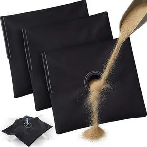 Sandbag Feather Flag Sand Weights Black Bag for Umbrella Base,6 Pcs,Square Sandbag Feather Flag Sand Weights Black Bag for Umbrella Base,6 Pcs,Square