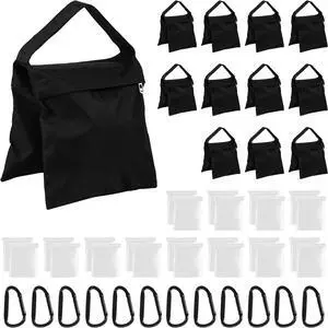 12 Pack Sandbags Weight Bags for Photography Equipments, Photography Sand Weight Bags, Heavy Duty Sandbags for Backdrop Stand, Outdoor Canopy, Photo Tripod,Pop up Tent, Umbrella Base (Black) 12 Pack Sandbags Weight Bags for Photography Equipments, Photography Sand Weight Bags, Heavy Duty Sandbags for Backdrop Stand, Outdoor Canopy, Photo Tripod,Pop up Tent, Umbrella Base (Black)