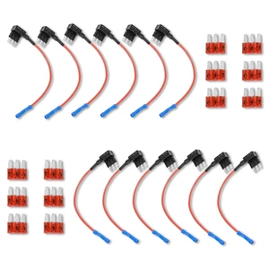 12 Pcs Micro 3 Add-A-Circuit Fuse Tap 12V Power Adapter 12 Pcs Micro 3 Add-A-Circuit Fuse Tap 12V Power Adapter