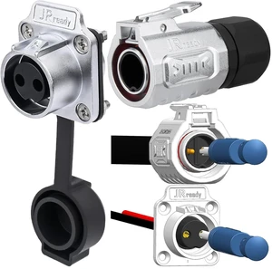 2-Pin Circular Aviation Connector with Screw Lock Flange Socket 2-Pin Circular Aviation Connector with Screw Lock Flange Socket