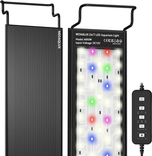 24/7 LED Aquarium Light for 36-46 Inch Plant & Fish Tanks 12-Color Gradient Full Spectrum with Auto On/Off, Brightness, Sunrise-Daylight-Moonlight & Extendable Brackets, IP68 Freshwater 24/7 LED Aquarium Light for 36-46 Inch Plant & Fish Tanks 12-Color Gradient Full Spectrum with Auto On/Off, Brightness, Sunrise-Daylight-Moonlight & Extendable Brackets, IP68 Freshwater