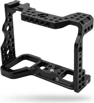 CNC Aluminum Full Camera Cage for A7S III/A7 IV/A1/A7R IV/A7R V with 1/4"-20 & 3/8"-16 Threads, ARRI Locating Holes, Cold Shoe & HC-01 Top Handle CNC Aluminum Full Camera Cage for A7S III/A7 IV/A1/A7R IV/A7R V with 1/4"-20 & 3/8"-16 Threads, ARRI Locating Holes, Cold Shoe & HC-01 Top Handle