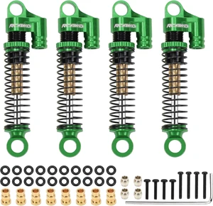 Aluminum Adjustable Front & Rear RC Shock Damper Parts for FMS EAZYRC ROC HOBBY FCX24 1/24 & 1/18 Crawlers # C3002 Upgrades (Green) Aluminum Adjustable Front & Rear RC Shock Damper Parts for FMS EAZYRC ROC HOBBY FCX24 1/24 & 1/18 Crawlers # C3002 Upgrades (Green)