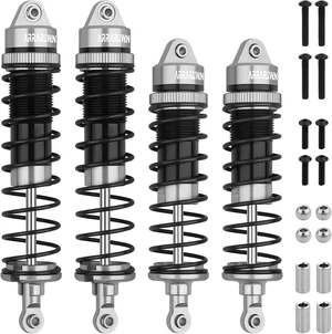 4PCS Aluminum Front & Rear 1:10 RC Shock Absorber Set 4PCS Aluminum Front & Rear 1:10 RC Shock Absorber Set